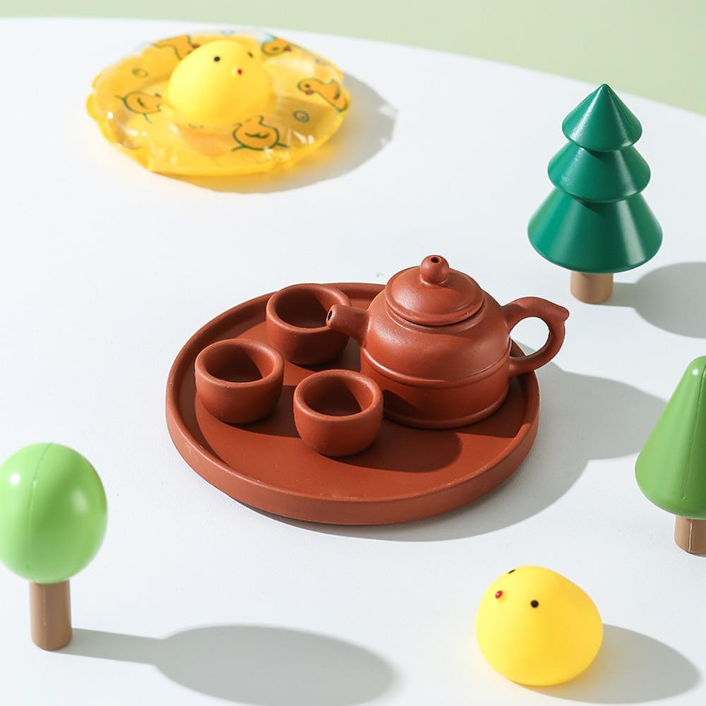 Antique Miniature Tea Set Funny Multipurpose Children's Tea Set Portable Cute Handmade Pottery Teapot Home Tea Ceremony