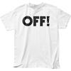 OFF! Logo T Shirt Mens Rock And Roll Music Classic Band Tee New White