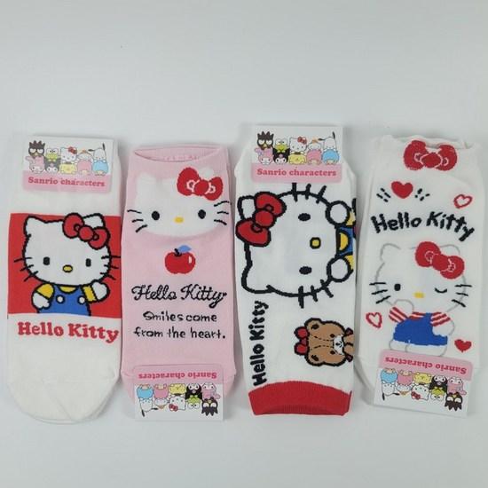 [Love At First Sight] Sanrio Kitty Cinnamoroll Kuromi My Melody Socks Set Girls Cute Fashion Ankle Student Character, a Popular Character In Korea