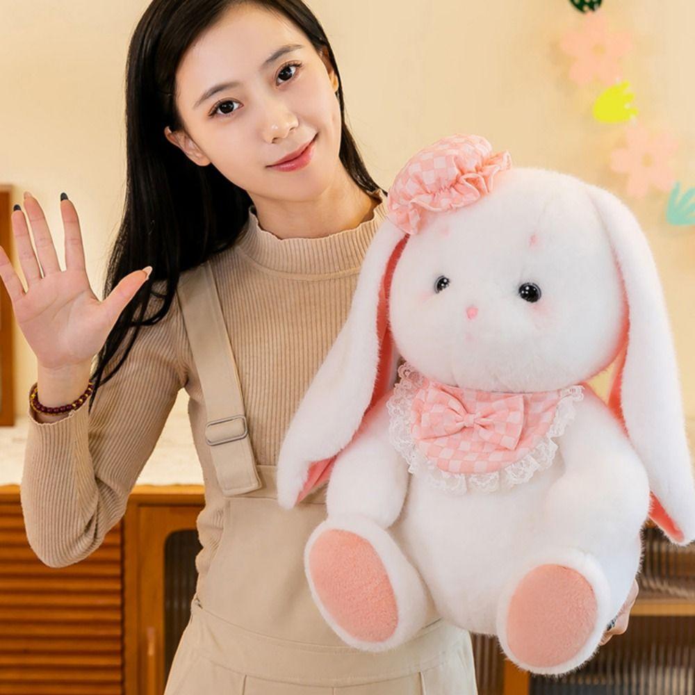 Long Ear Bunny Plushies Doll Pink Rabbit Stuffed Animals Plush Toy Holland Lop Plush Toy  Birthday