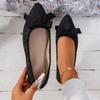 Women's Shoes 2024 Slip On Women's Flats Casual Daily Flats Women Butterfly-knot Pointed Toe Soft Bottom Plus Size Shoes Women