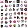 52 Cartoon Skull Doodle Stickers Decorate Guitar Notebook Suitcase DIY Waterproof