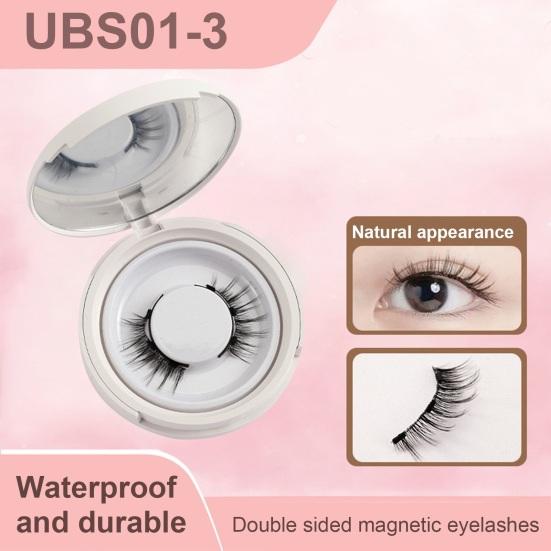 1 набор магнитных накладных ресниц с зажимом-аппликатором для ресниц, многоразовые натуральные тонкие двухсторонние магнитные накладные ресницы с зажимом, женские инструменты для макияжа глаз