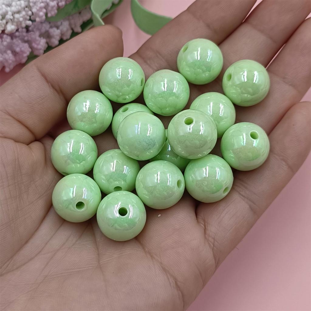 30 шт. свободные бусины AB Magic Color 14 мм, круглые аксессуары, модные акриловые серьги-браслеты «сделай сам», изготовление ювелирных изделий, материалы ручной работы