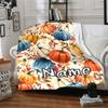 Autumn Harvest Pumpkin Festival Greeting Card Design Blanket Allseason Blanket Christmas Home Decorgift Sofa Bed Travel Camping Christmas Style