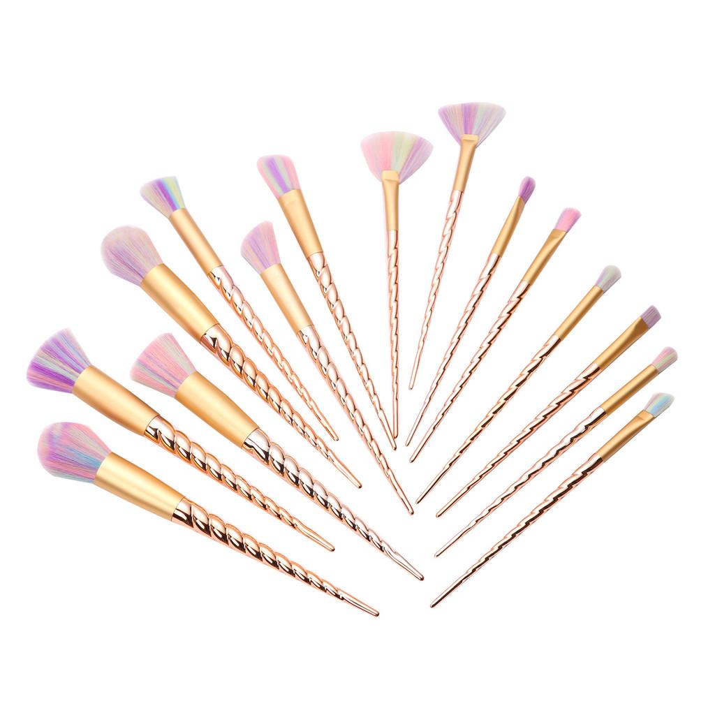 10pcs Female Unicorn Makeup Brushes Set Thread Contour Eyeshadow Powder Brush