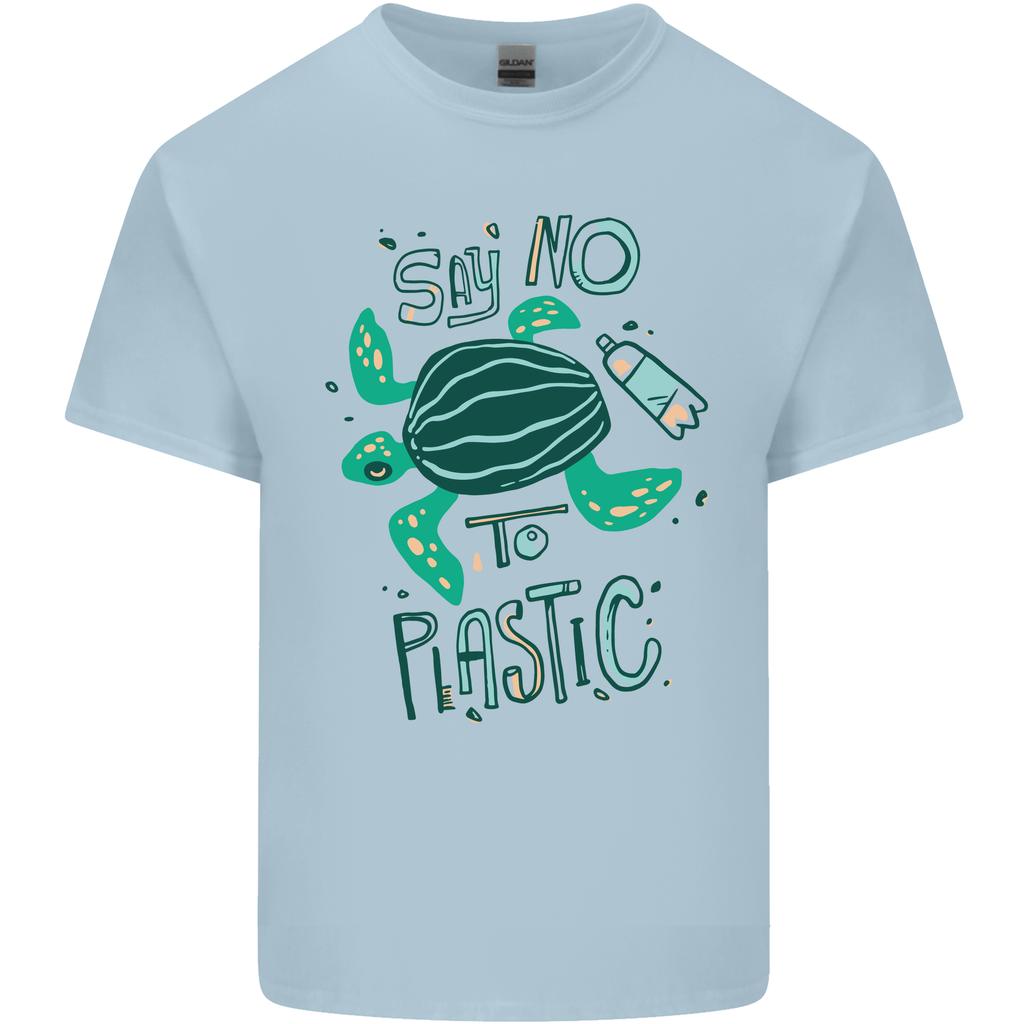 Climate Change Say No To Plastic Unisexs Light Cotton TShirt