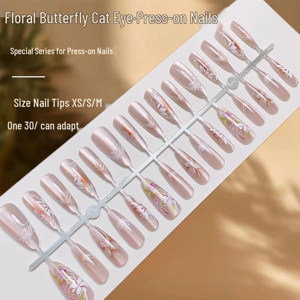 Spring Collection Cat Eye High-End Wearable False Nails