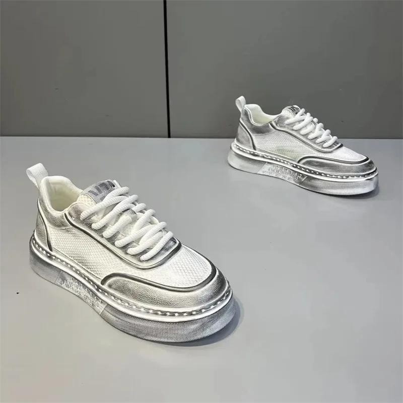 Мода 2024 года, последние мужские сетчатые дышащие легкие повседневные туфли, высококачественные ретро-цвета, удобные утренние спортивные туфли для бега