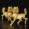 1pairs Copper Unicorn Ornaments Attract Wealth Feng Shui Living Room Store Office Decoration Crafts