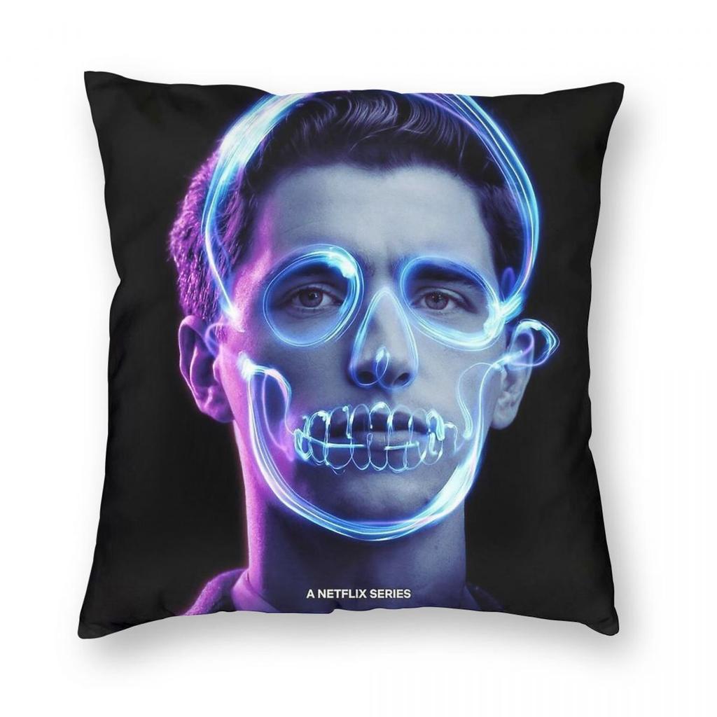 Dead Boy Detectives Edwin Paine Neon Square Pillowcase Polyester Linen Velvet Creative Zip Decor Pillow Case Sofa Cushion Case