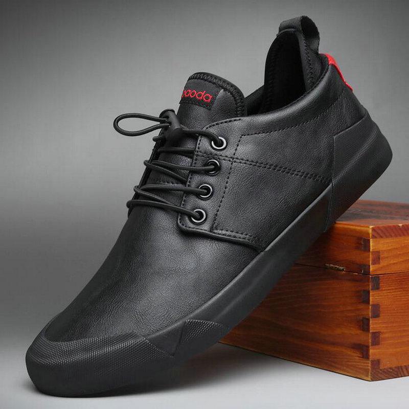 Весна осень новые популярные модные мужские кожаные туфли на шнуровке повседневные туфли трендовая обувь крутые мокасины на плоской подошве hjm87