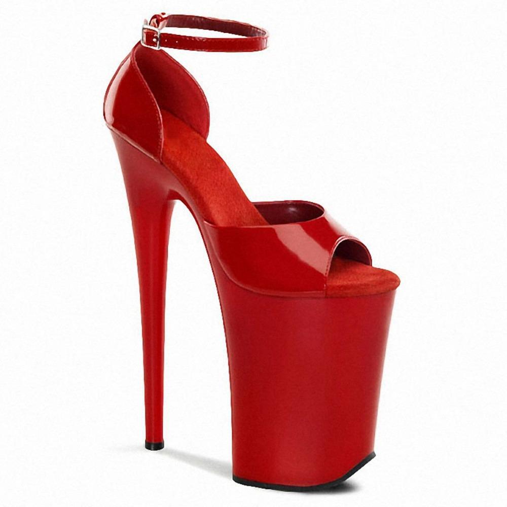 Сексуальные женские непромокаемые туфли на очень высоком каблуке-шпильке на толстой подошве, туфли на платформе для танцев на пилоне, сандалии с открытым носком, свадебные туфли