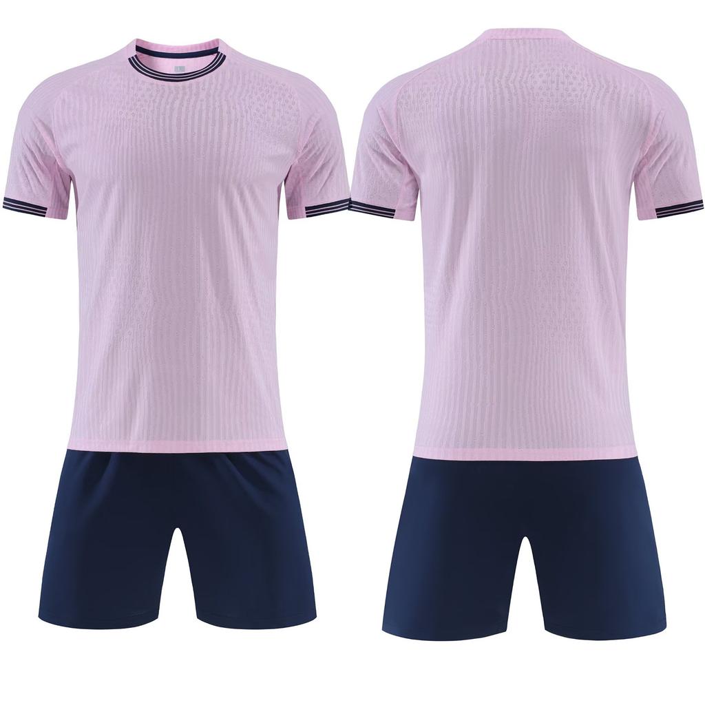Wholesale football jersey set Customized men's and women's training short-sleeved jersey Student sports competition breathable and quick-drying 