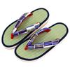 Takeharu Round Tatami Geta Made In Japan with Igusa Cute and Fits Modern LL Women's Sandals, Grass, Non-Slip, Perfectly, Checkered/Purple (51)