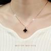 Sterling Silver Four-Leaf Clover Necklace, Pendant Necklace, Silver Necklace