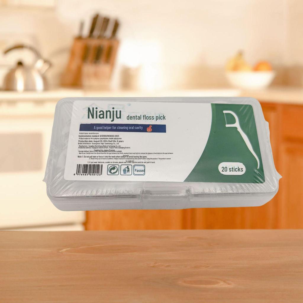 Одноразовые полимерные зубные нити Nianju, упаковка 100 шт.