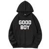 Funny Saying Good Boy New In Hoodies & Sweatshirts Fashion Graphic Hoodies Long Sleeves Pullover Hoodies Printed Sweater