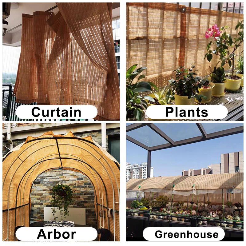 Outdoor Terrace Shading Net HDPE Beige Mesh Plant Shed Sun Cover for Garden Sunscreen Shielding Awning Cloth