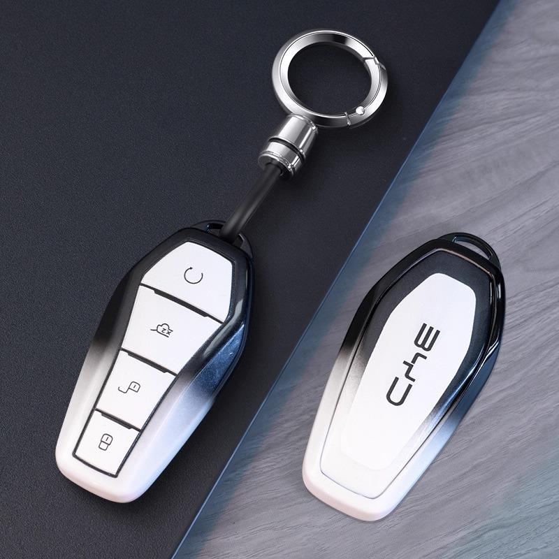 Подходит для Byd Song Pro New Energy Dmi Yuan Plus Dolphin Destroyer 05Dm-I Han Ev Сумка-органайзер для брелока Мягкий резиновый полный чехол