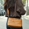 Hot Selling New Genuine Leather Handbag Retro Fashion Women's Shoulder Bag Trendy Designer Girl's Crossbody Bags Solid Color Simple Purse