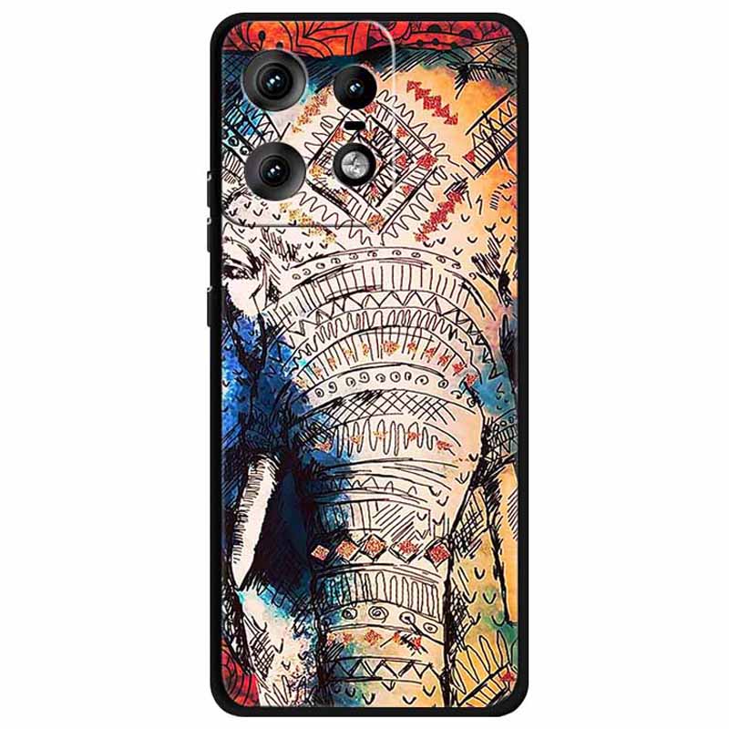 Чехол для Motorola Edge 50 Pro 5G с печатью узора, мягкая TPU накладка для мобильного телефона
