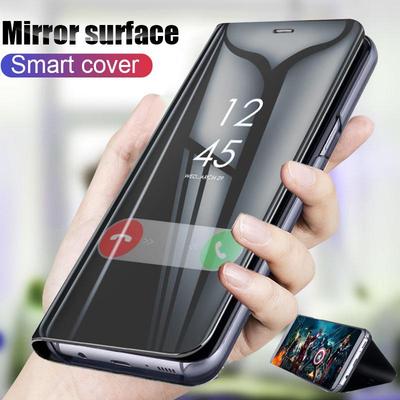 Кожаный флип-чехол с зеркальным видом для Samsung Galaxy A14 A13 A12 A24 A23 A34 A54 A04S A51 A50 A52 A53 A33 A22 A32 5G 4G S22 S23 S24 Ultra Stand Book Cover