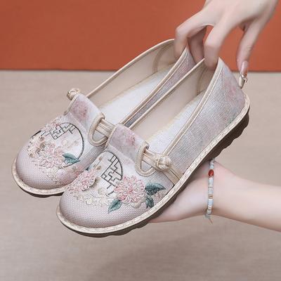 2025 ****** и осень Новые старые ******* тканевые туфли женские с подошвой S**t дышащие легкие одинарные туфли повседневные универсальные туфли для мам с одной педалью