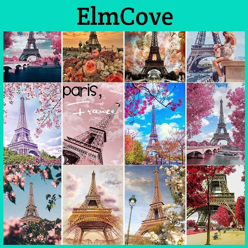 5d Diamond Diy New Embroidery Tower Landscape Cross Stitch Scenery Diamond Painting Full Round Drill Home Decor Art Gift