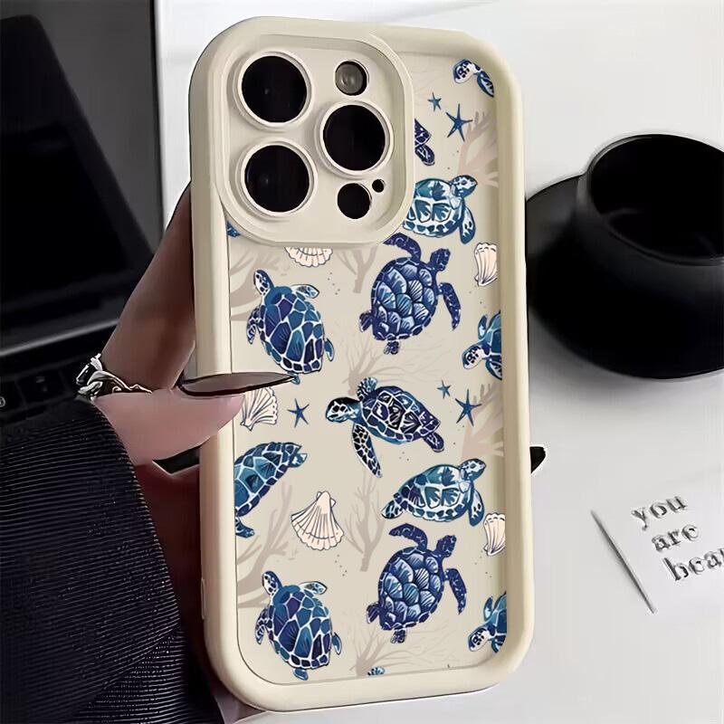 Модный Чехол для Телефона с Цветной Расписной Черепахой для Xiaomi Mi 15 14T 14 13 13T 12 12T 11 Lite 5G Poco M6 X3 X5 X6 F5 F6 X7 Pro