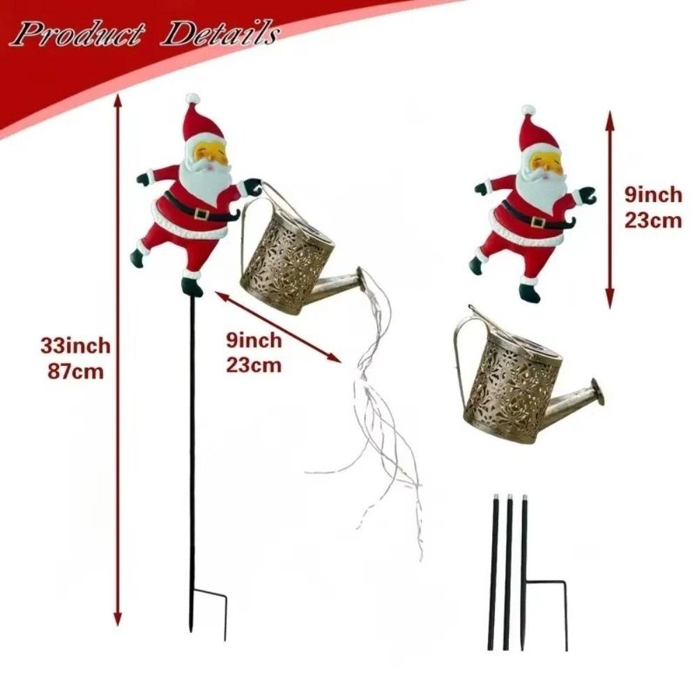 Solar Powered Santa Garden Stake Light Christmas Garden Light Garden Pathway Decor