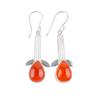 Natural Carnelian Gemstone 925 Sterling Silver Trendy Jewelry Earrings For Women EE-36-26