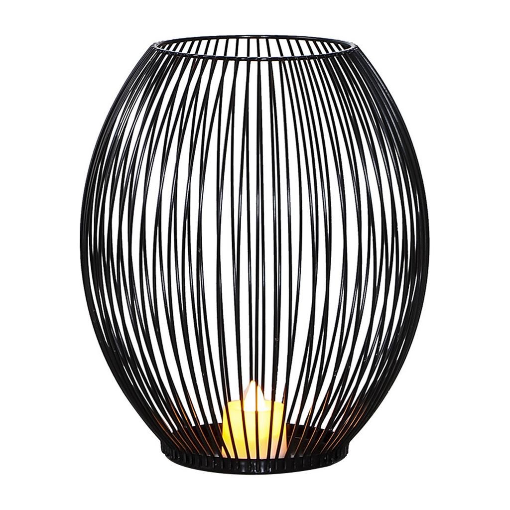 Простой металлический подсвечник, украшение, железная клетка, подсвечник, украшение для дома, свадьбы, столешницы, черный L