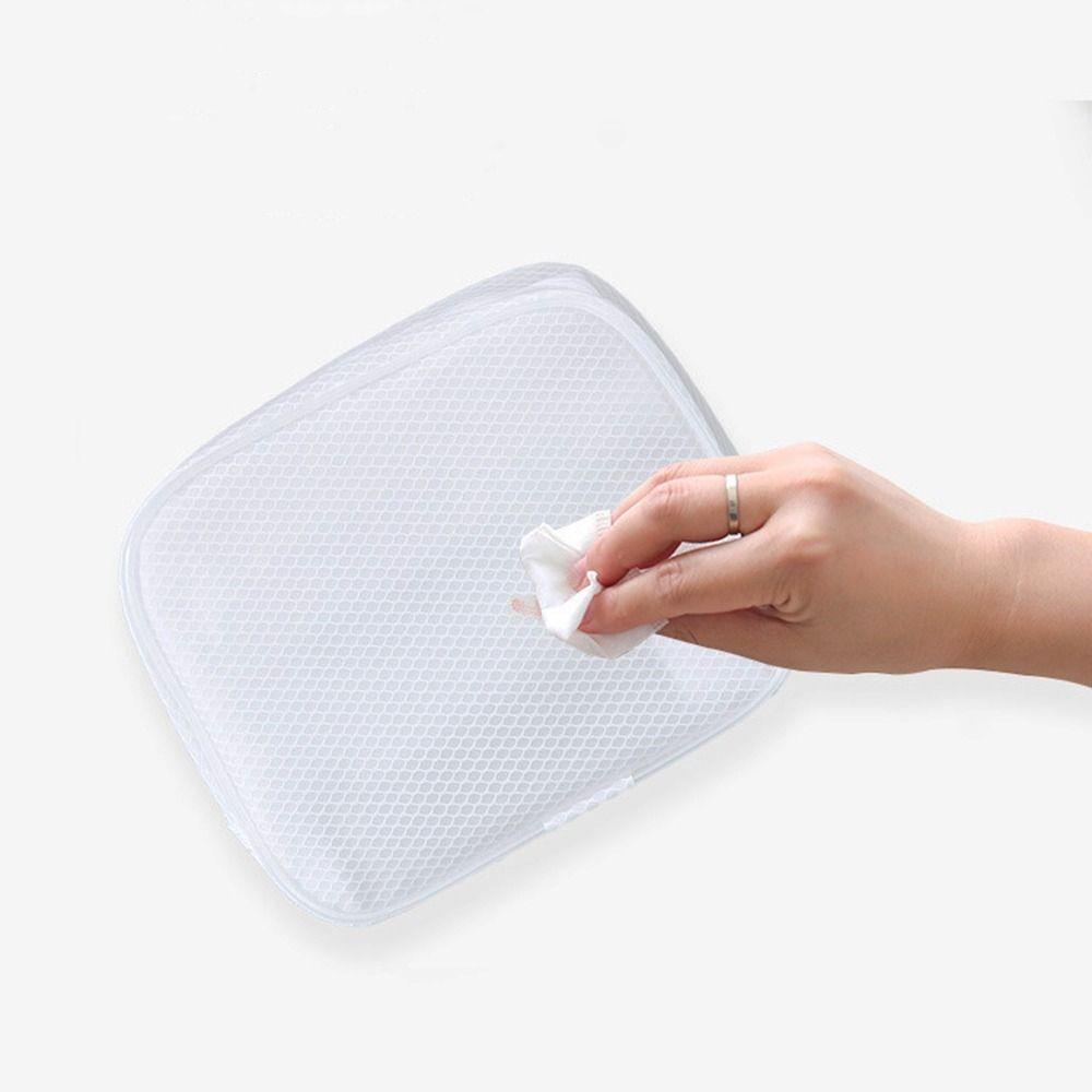EVA Mesh Cloth Wash Pouch White Travel Organizer Cosmetic Cases Makeup Bags Mesh Cosmetic Bag Combination Storage Toiletry Bag