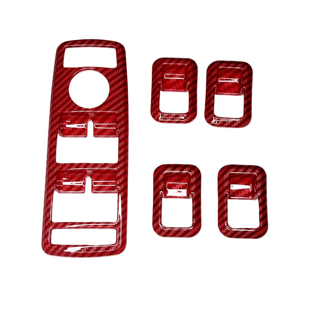 Рамка кнопки подъема окна автомобиля из красного углеродного волокна для Mercedes Benz ABCE GLE GLA CLA GLK Class W176 W204 W212 W166