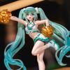 Аниме Фигурка Хацунэ Мику Группа поддержки cheering Фигурки Хацунэ Мику Kawaii Девочка Фигурка ПВХ Коллекционная Модель Игрушки