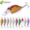 10PC HENGJIA 8g Minnow Crankbaits 3D Eyes Plastic Wobbler Fishing Tackle Equipment