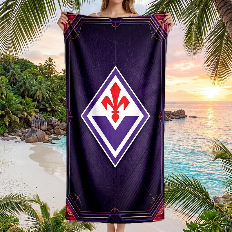 Полотенце для пляжа Fiorentina FC, быстросохнущее, из микрофибры, впитывающее, портативное, для путешествий, для плавания