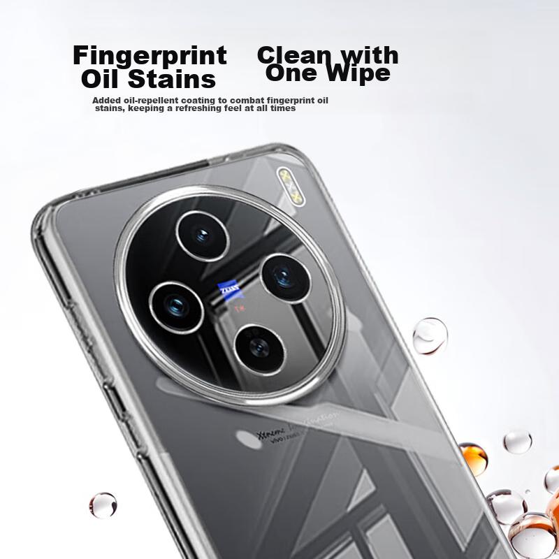 Phone Case for Vivo X100s, Protective Cover, Shockproof And Wear-Resistant Soft, Transparent Ultra-Thin Full Lens Protection Case, Fashionable Design