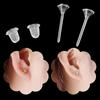Diy Ear Jewelry Transparent Ear Plug Earring Needle Invisible Plastic Ear Stick Flat Blank Ear Stud Plug