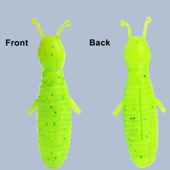 5 шт. 6 см/7 г Мягкая приманка-червь Медленно тонущая Соленая Блестящая Бионическая приманка Разноцветная