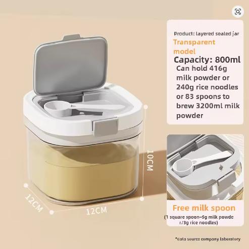 Pantry Storage Containers With Lids Portable Mini Plastic Kitchen Airtight Dry Food Milk Tea Powder Jar for Kitchen Organization