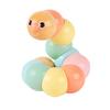Classic World Caterpillar Pastel Rattle Squeeze and Wiggle Colorful Pale Wooden Perfect for Baby Girls and Half Years Baby Shower Educational Sports