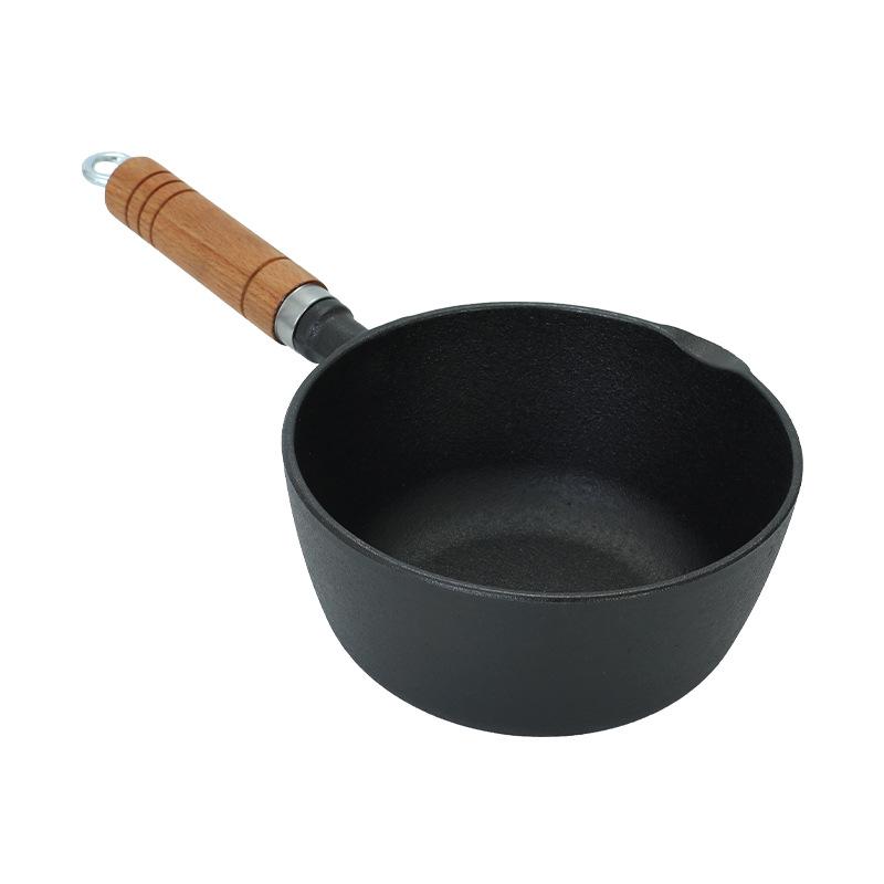 Чугунный антипригарный ковш для молока и детского питания - Идеально подходит для нагревания молока, приготовления лапши, тушения супа, фритюра и многого другого. Японский дизайн.