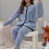 Winter Warm Flannel Women Pyjamas Set Thick Coral Velvet Long Sleeve Pajamas Set Leisure Sleepwear For Women Nightwear Nighttown