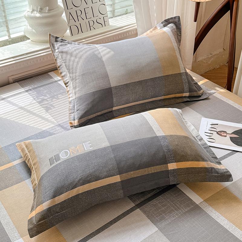 Хлопковые наволочки: Чистый хлопок, простой стиль для дома, общежитий, одноместных и двухместных комнат (Одиночный/Пара)