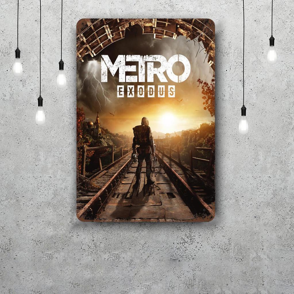 Металлопластины Metro Exodus настенный декор Винтажные жестяные таблички Капитан Металлический плакат Декор для бара паба клуба Настенное украшение