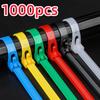 111/111/111/1111Pcs Reusable Cable Ties Cable Lock Loop Nylon Ties Removable Recyclable Mixed Colours Black White Cable Ties