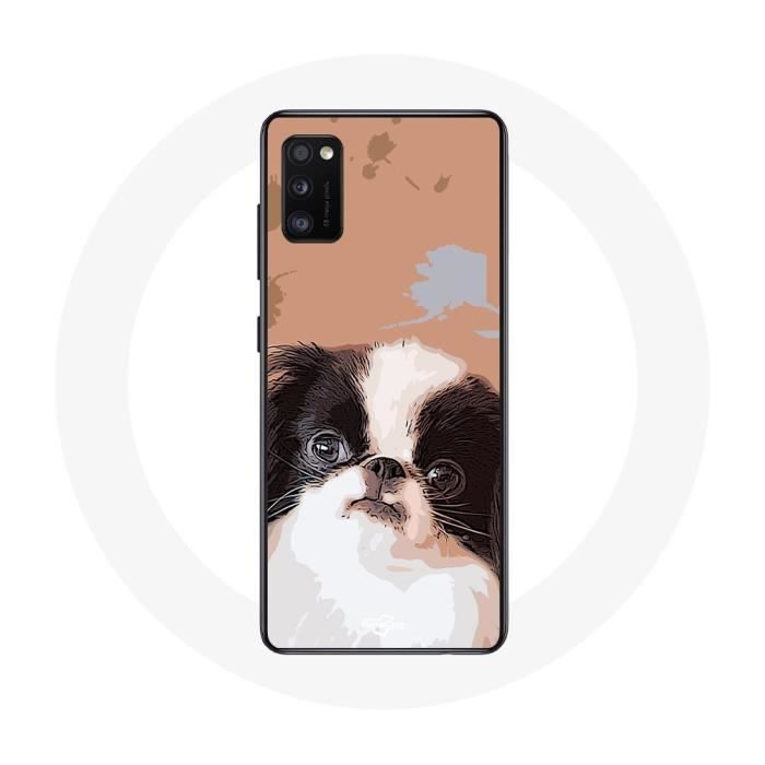 Coque pour Oppo A16 Épagneul japonais Noir et Blanc Race de chiens