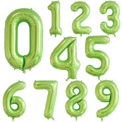 32-дюймовый зеленый цифровой воздушный шар с цифрами 0, 1, 2, 3, 4, 5, 6, 7, 8, 9, алюминиевый фольгированный воздушный шар для украшения детского дня рождения, вечеринки Safari Wild One